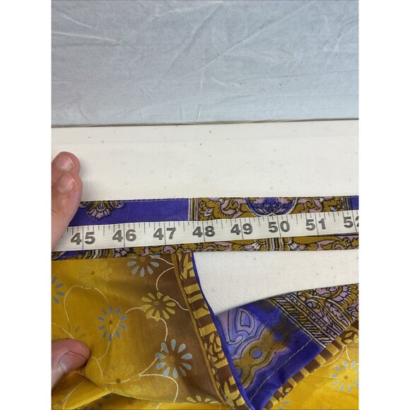 Darn‎ Good Yarn Reversible Sari Wrap Skirt -Mini size 4-12 purple gold BOHO - Picture 8 of 10